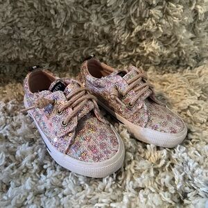Little Girls Sperry Sparkle Pink Shoes